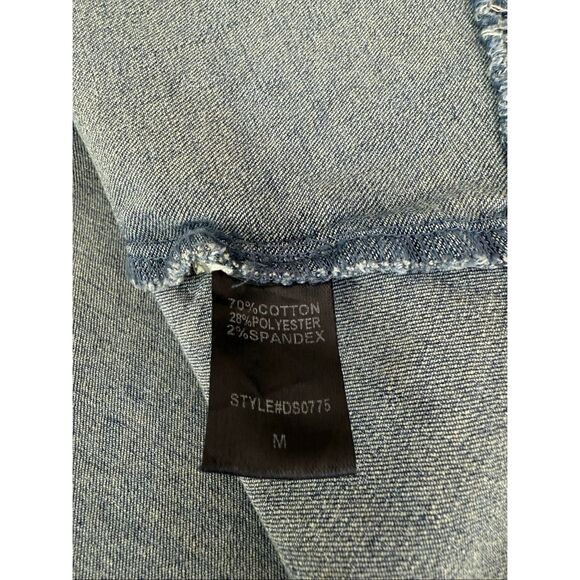 Hudson Gray stretch denim ruffle dress size M cotton blend - Picture 4 of 7